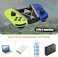 Vista 6 de DLseego Joycon Speed Charging Grip for SwitchSwitch OLED, Portable Gaming Comfort Grip Handle Joystick Remote Controllers V-Shaped Anti-Slip Handle