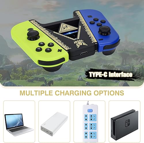 Miniatura 6 de DLseego Joycon Speed Charging Grip for SwitchSwitch OLED, Portable Gaming Comfort Grip Handle Joystick Remote Controllers V-Shaped Anti-Slip Handle