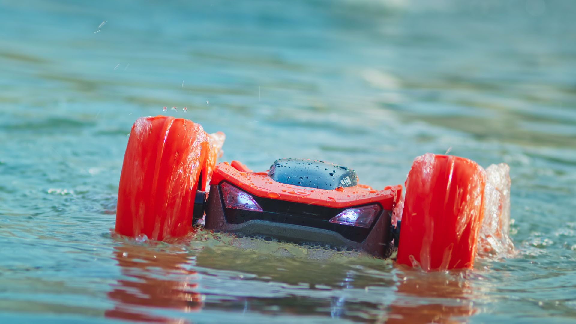 NincoRacers - Aquabound 2 | Coche Teledirigido Anfibio y Reversible | Coche Radiocontrol Todoterreno por mar y Tierra | Neumáticos inflables | Coche Control Remoto a Partir de 6 años (NH93144)
