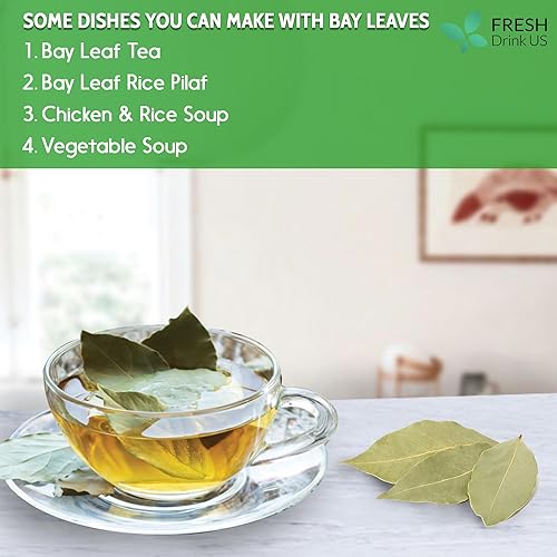 Vista 197 de FreshDrinkUS, 105 bolsas de té de hoja de laurel premium, 100% natural y puro de hojas de laurel. Té de hierbas de laurel de hojas sueltas.