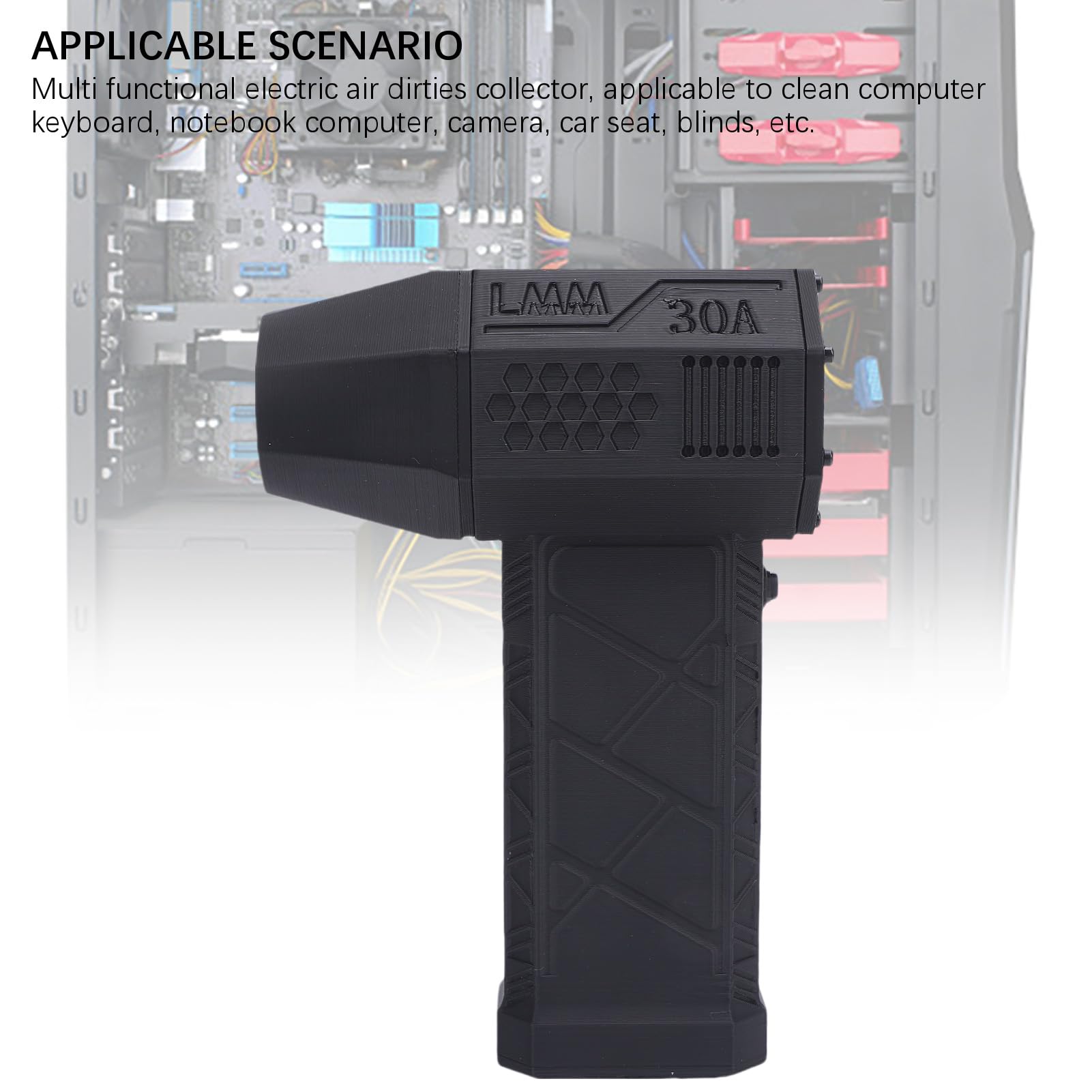 Aire Comprimido Duster, 130000 Rpm de Aire Eléctrico de Alta Velocidad con Motor sin Escobillas, Soplador de Aire Inalámbrico de Mano Recargable para PC, Teclado, Automóvil,
