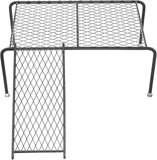 POPETPOP 1 Set Metal Chicken Coop Run with Roof Chicken Coop Rest Platform Coop Brooder Roosting Bed Chicken for Large Birds Hens Black