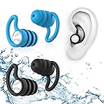 Swimming Ear Plugs Waterproof Earplugs - 2 Pairs Silicone Swim Ear Plugs for Adult Kids, Water Sports Earplugs for Showering, Bathing, Surfing - Keep Ear Water Out