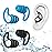 Swimming Ear Plugs Waterproof Earplugs - 2 Pairs Silicone Swim Ear Plugs for Adult Kids, Water Sports Earplugs for Showering, Bathing, Surfing - Keep Ear Water Out