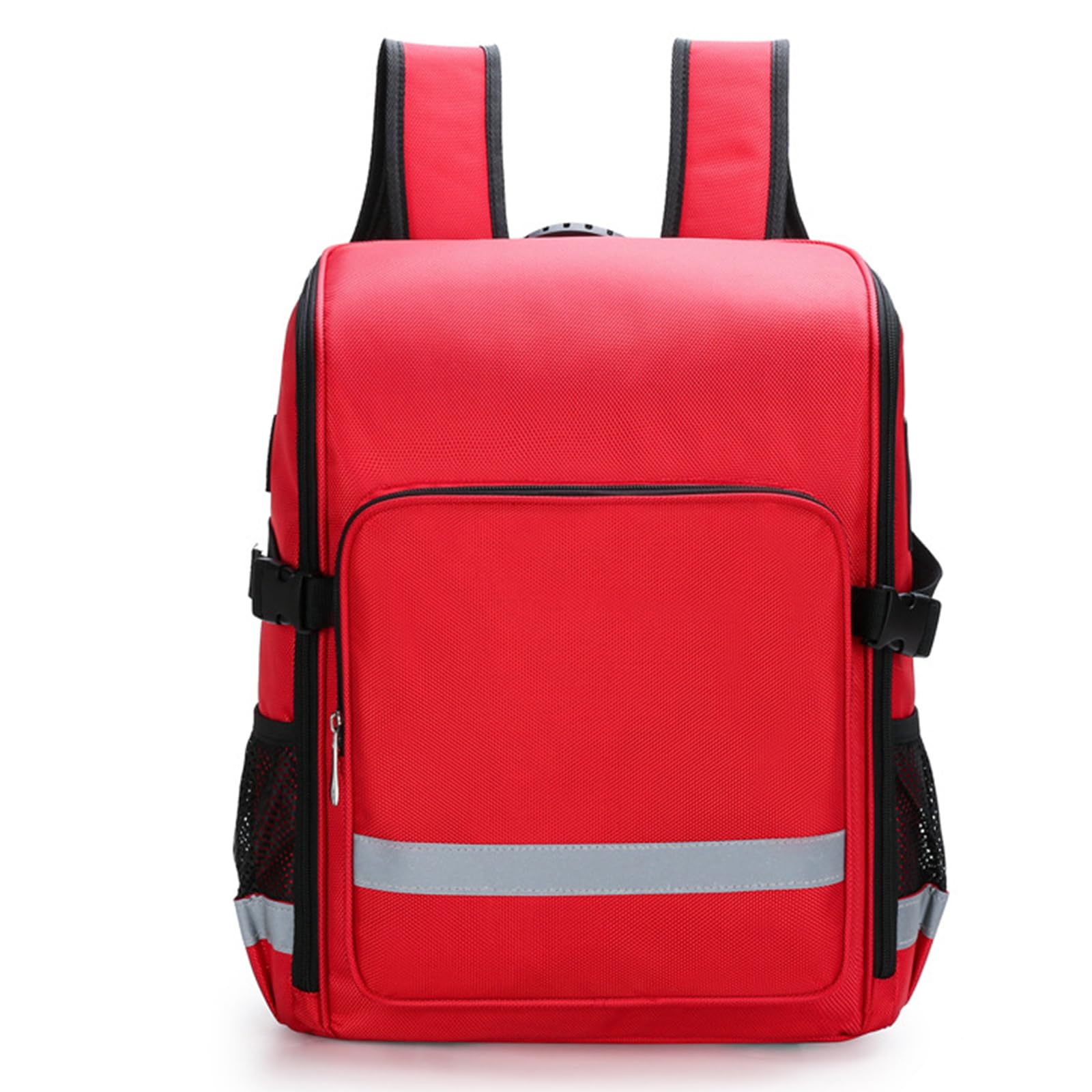 Kit de primeros auxilios portátil con suministros médicos esenciales para emergencias en el hogar, oficina, campamento y lugar de trabajo, Red