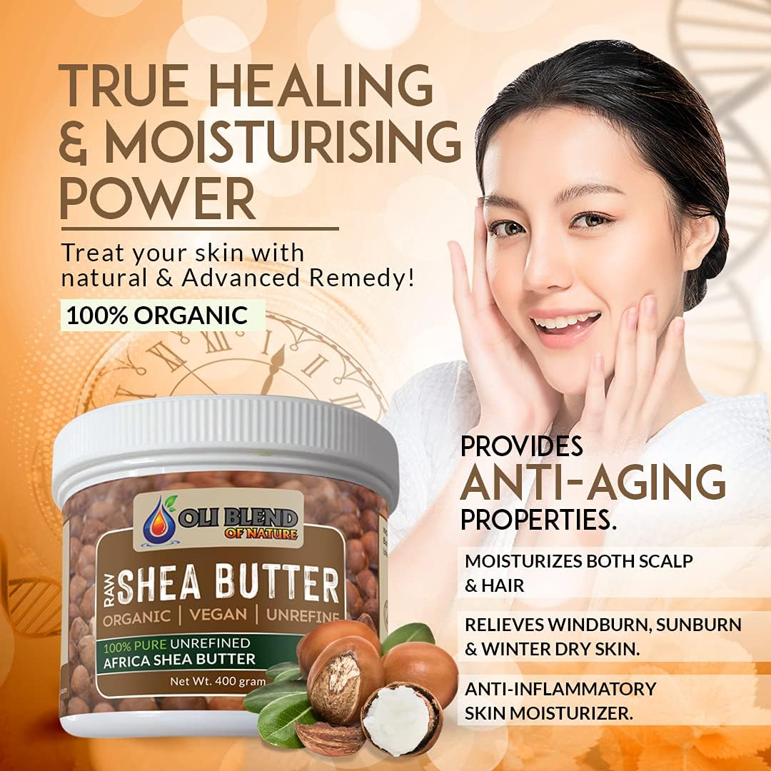 Shea Butter 400G Unrefined 100 Pure Organic Shea Butter Raw Shea