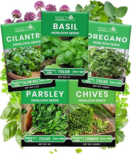 NatureZ Edge Paquete variado de 15 semillas de hierbas, más de 6000 semillas de reliquia para plantar hidropónicas en interiores o exteriores,