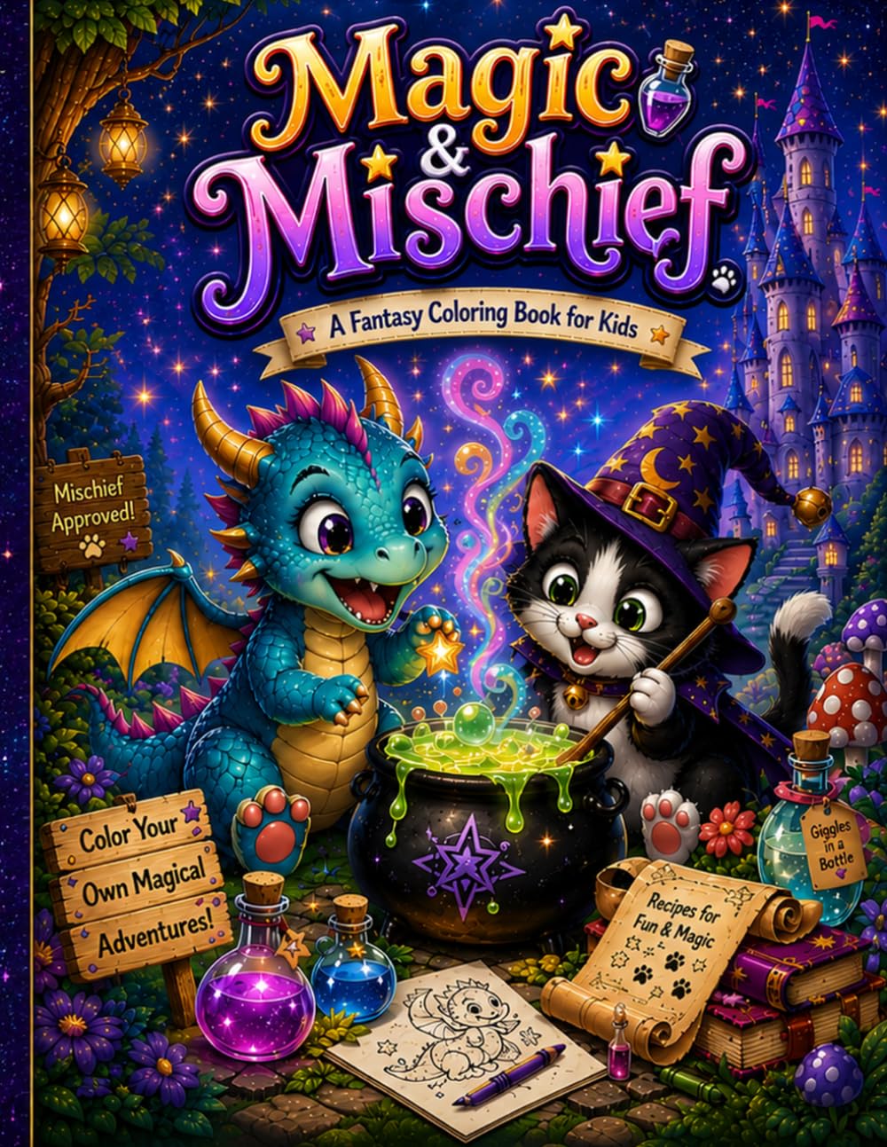 Magic & Mischief: Epic High Fantasy Coloring Adventures