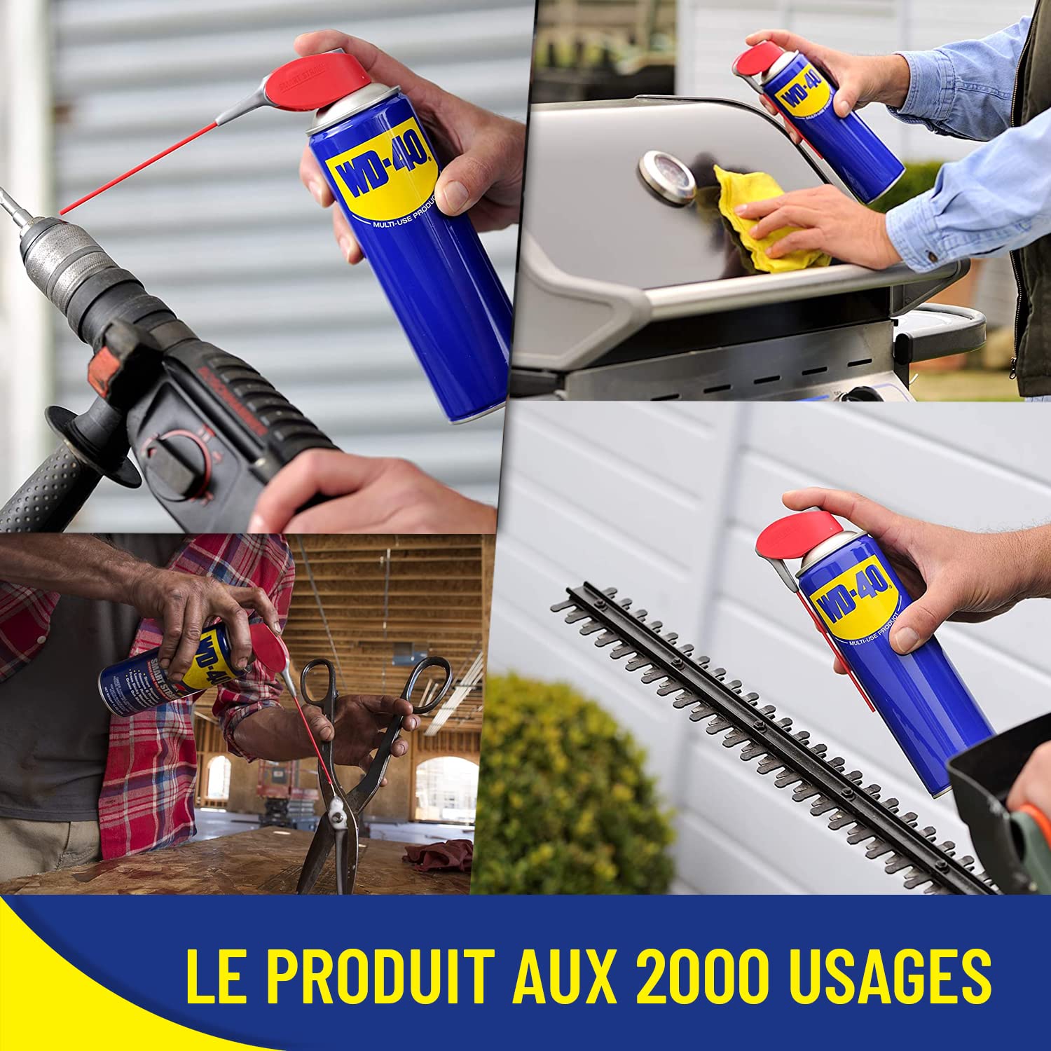 WD-40 Spray Multifonction Double Position 450 ml Sans Silicone Non Conducteur
