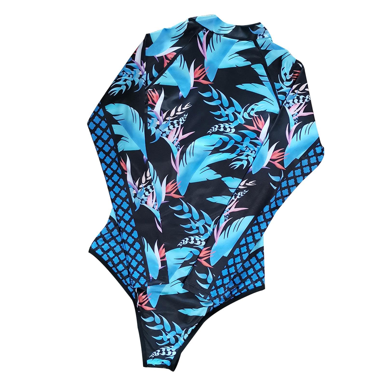 nivaa Long Sleeve Swimsuit for Women Bathing Suit for Swimming Pool Summer Holiday L-picture-34