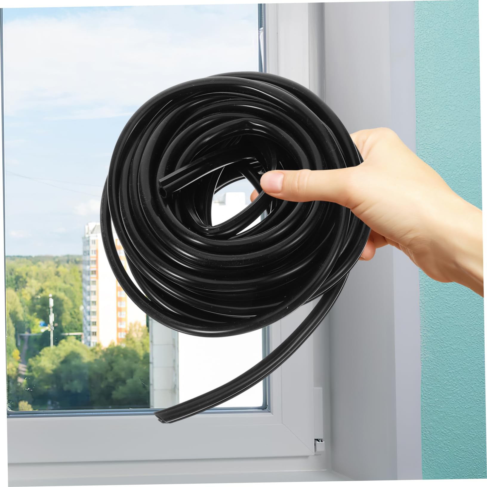 Homoyoyo Guarnizione per Finestre in Silicone e Porte Nero Striscia Antivento e Isolante Acustico, per Isolamento Termico e Anti Polvere
