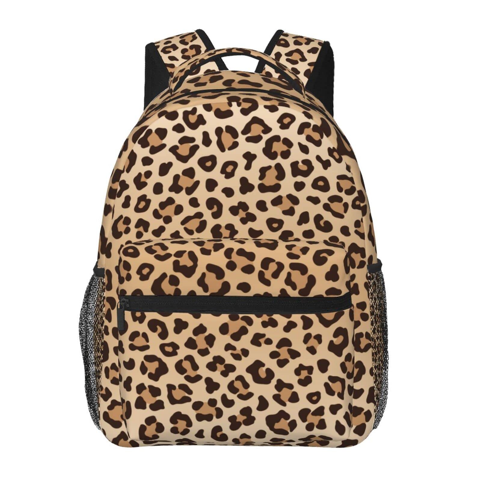 Fiokroo Leopard Backpack School Bag For Students Teens Men Women Laptop Backpacks Travel Daypack Bag With Multiple Pockets
