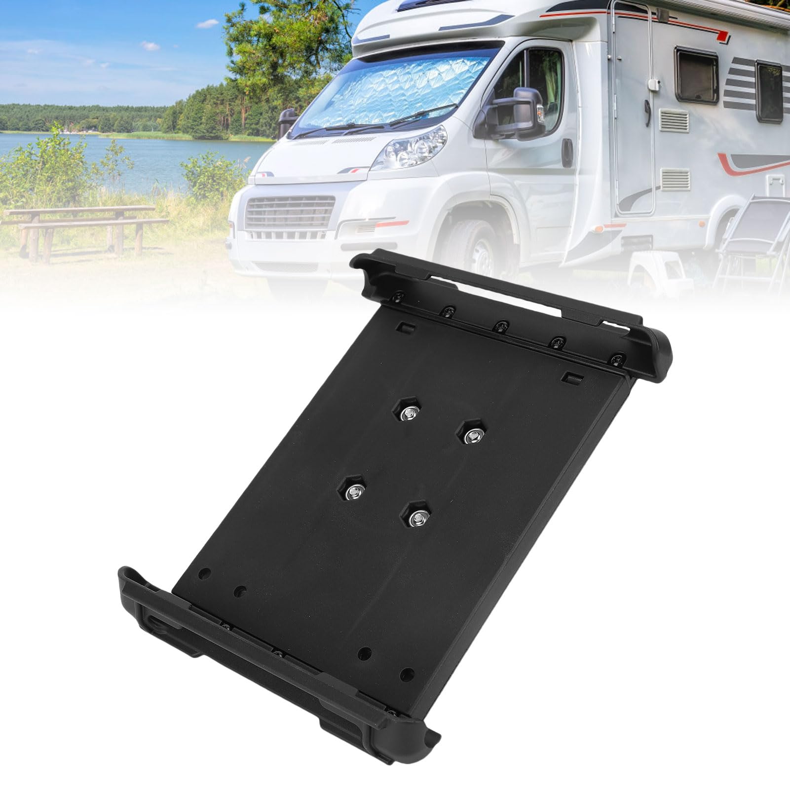 EMUKOEP Robuste Auto-Tablet-Halterung, Industrielle Tablet-Halterung für LKWs, Verstellbare Runde Kugelhalterung, Sichere und Langlebige Halterung für Fahrzeuge, Ideal für Navigation