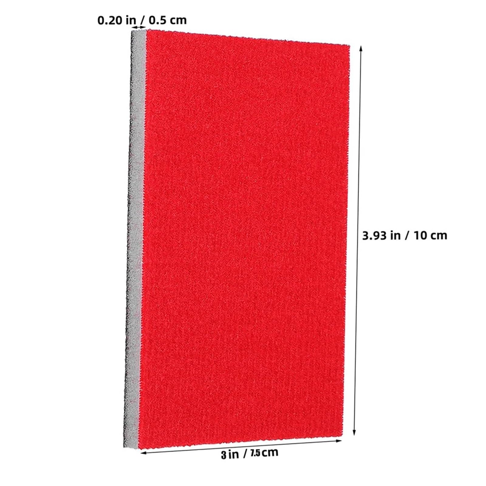 Bloki szlifierskie z gąbką, Gąbka szlifierska do drewna i metalu, polerowanie płyt gipsowo-kartonowych, ziarno 120-3000, 75x100 mm, czerwono-szary, 5-50 szt.(2500-50PCS-75X100MM)