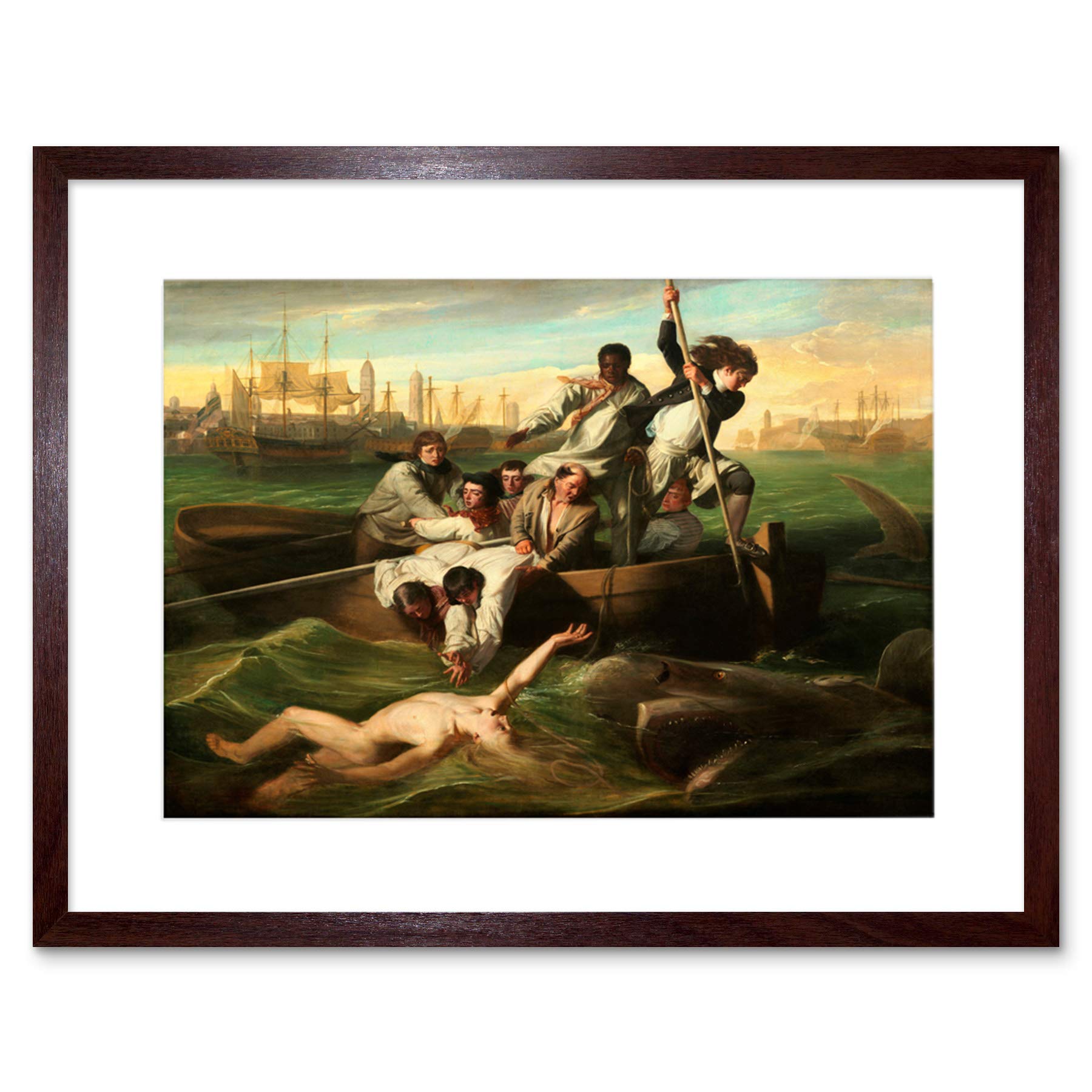 Wee Blue Coo John Singleton Copley Watson Shark Old Master Framed Wall Art Print
