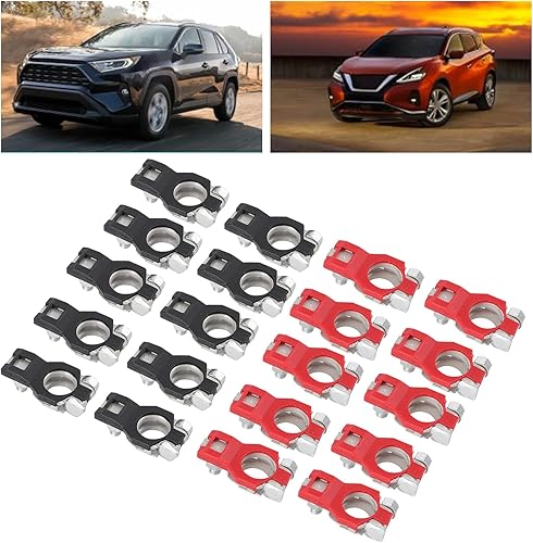 Miniatura 5 de 20pcs Terminales De Batería De Coche Conectores De Abrazadera De Terminal De Batería Conectores Terminales Positivos Negativos