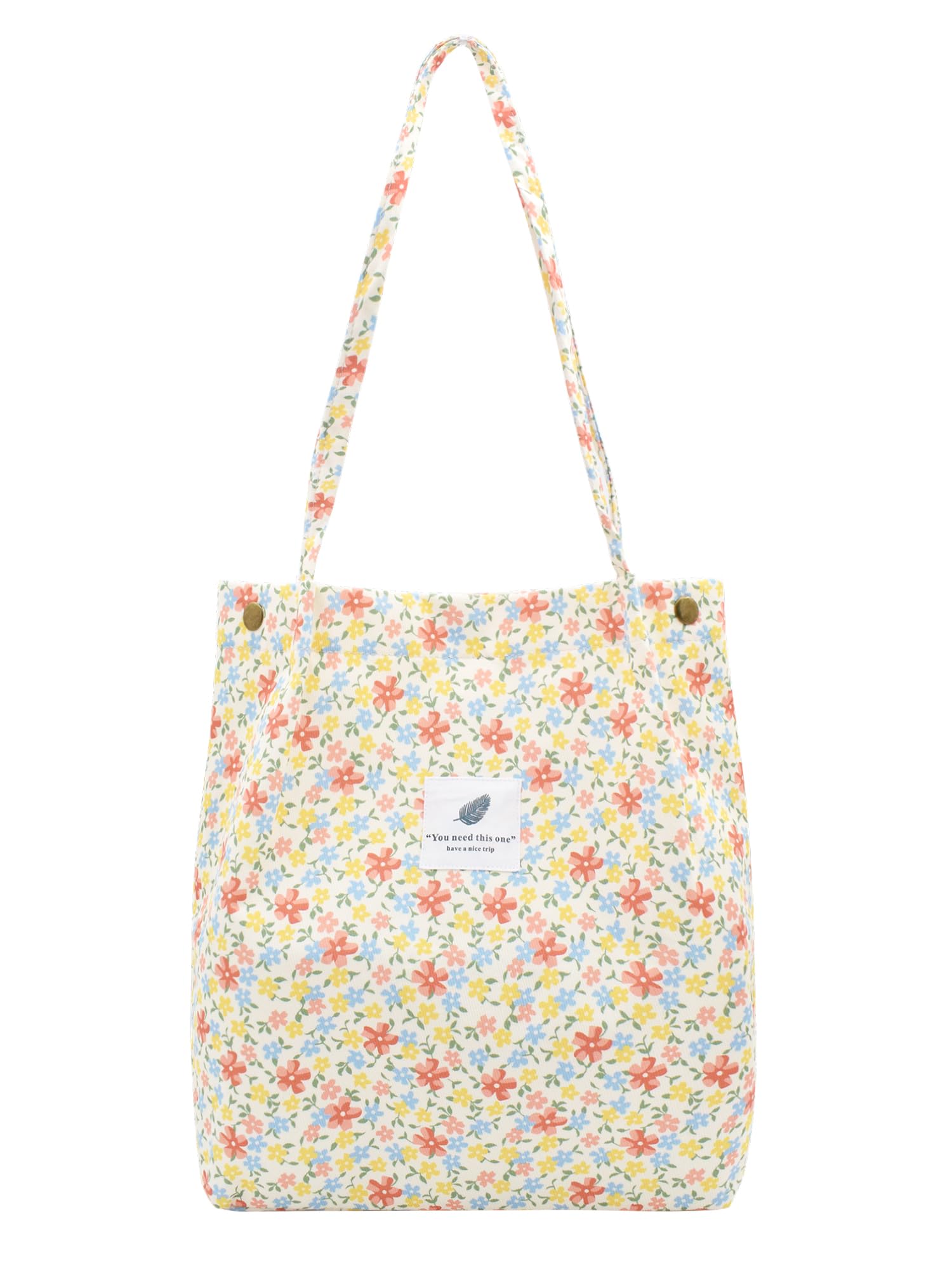 TeeYee Damen Handtasche Kord Shopper Cord Tote Bag für Büche