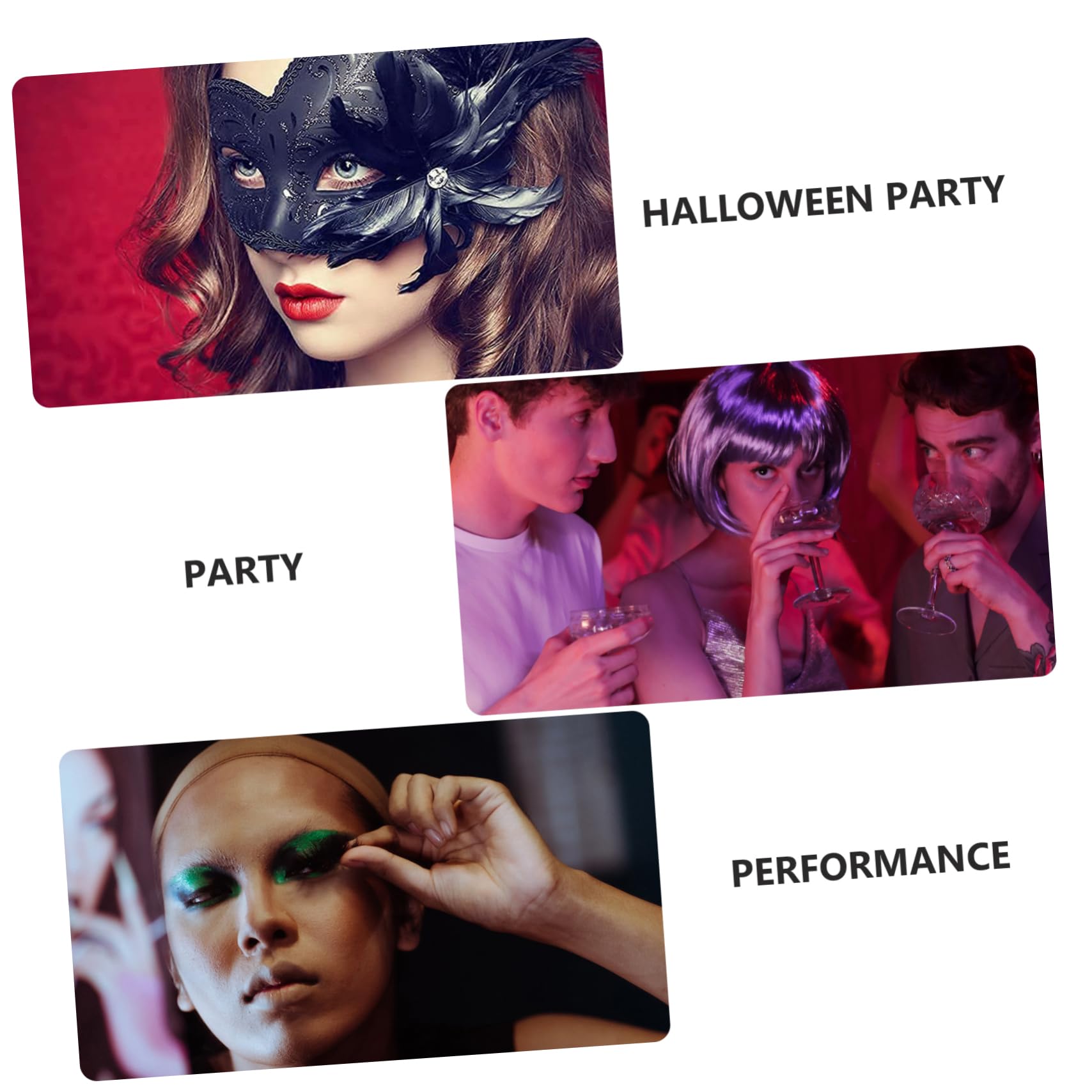BESPORTBLE 40 Pièces Masque De Carnaval Masque à Paillettes Cosplay Pour Femme Masqué Pour Fête