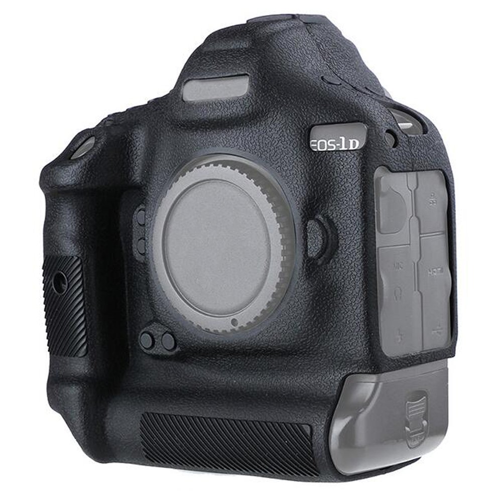 Market&YCY Custodia protettiva in silicone per fotocamera protettiva della fotocamera professionale, Per Canon 1DX - Nero