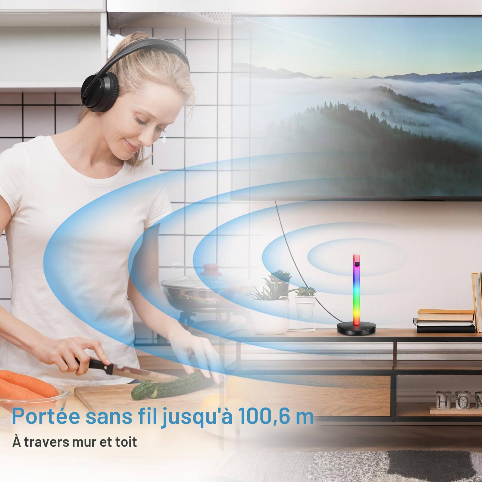 Casque TV sans Fil pour Television avec RF Émetteur avec Bluetooth