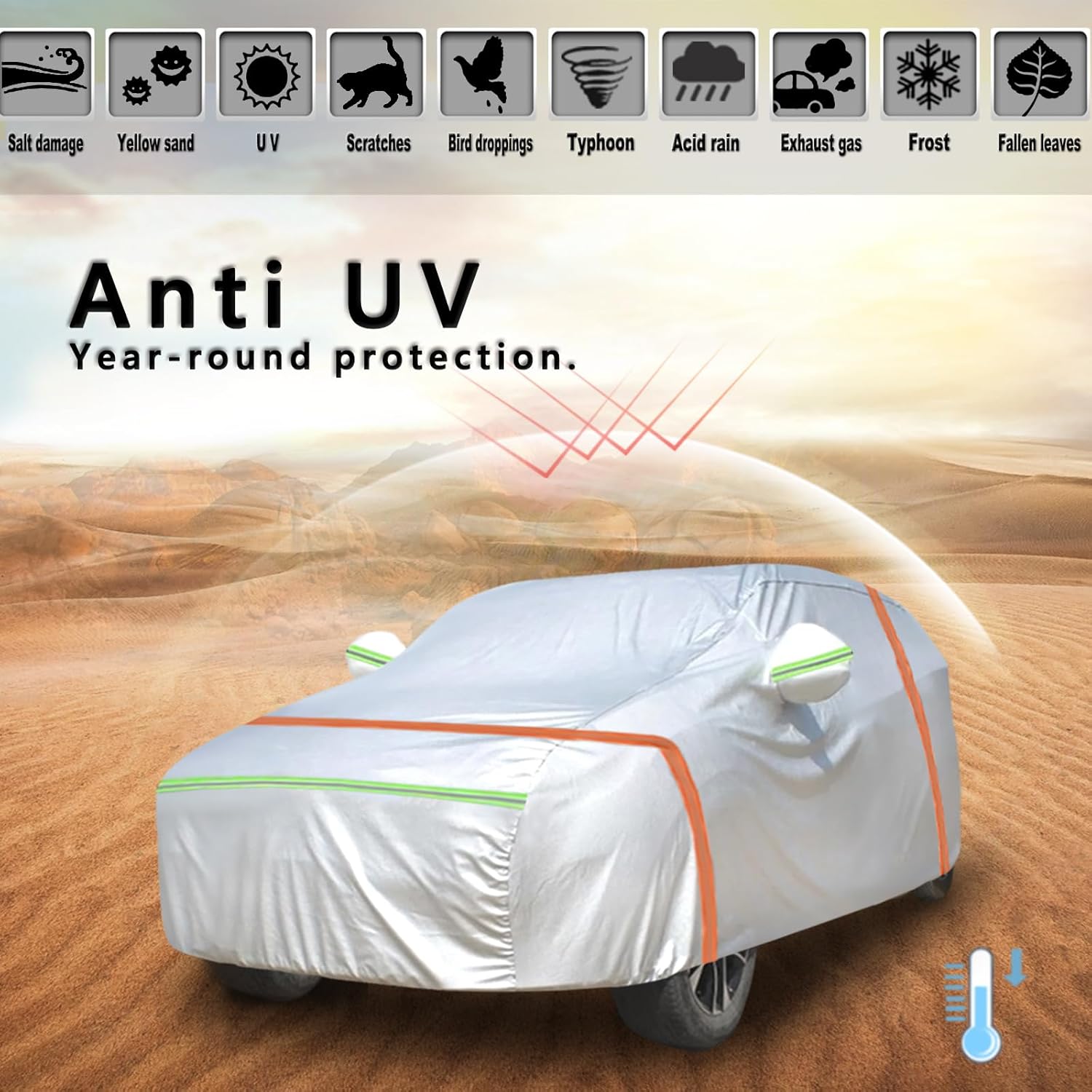 car Cover Outdoor car Cover Waterproof All Weather car Console Cover car Window Cover dust Cover for Rain, Sun, Snow and Wind Protection for Jeep Accessories Truck Cover sunroof Cover up to 190"