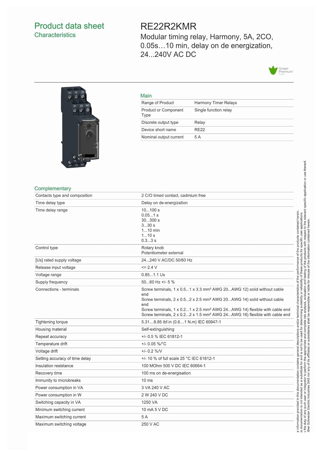 RE22R1AMR RE22R2AMR RE22R1CMR RE22R2CMR RE22R1KMR E22R2KMR RE22R1MAMR RE22R1MLMR RE22R2MYMR Timing Relay(RE22R2AMR)