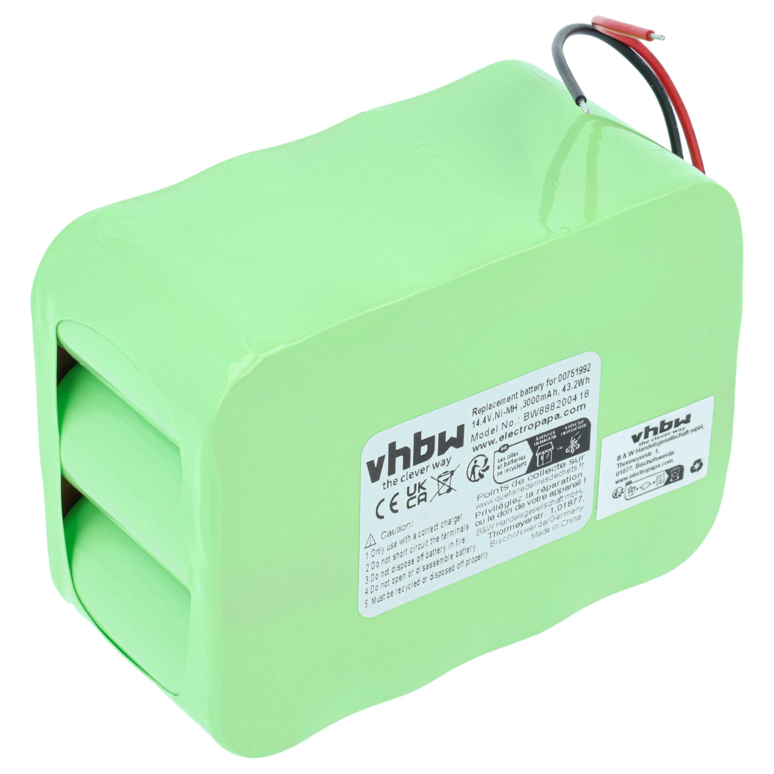 vhbw Akumulator kompatybilny z Shark SV726N (14,4 V) | SV726N, Sweeper SV70 odkurzacz (3000 mAh, 14,4 V, NiMH)