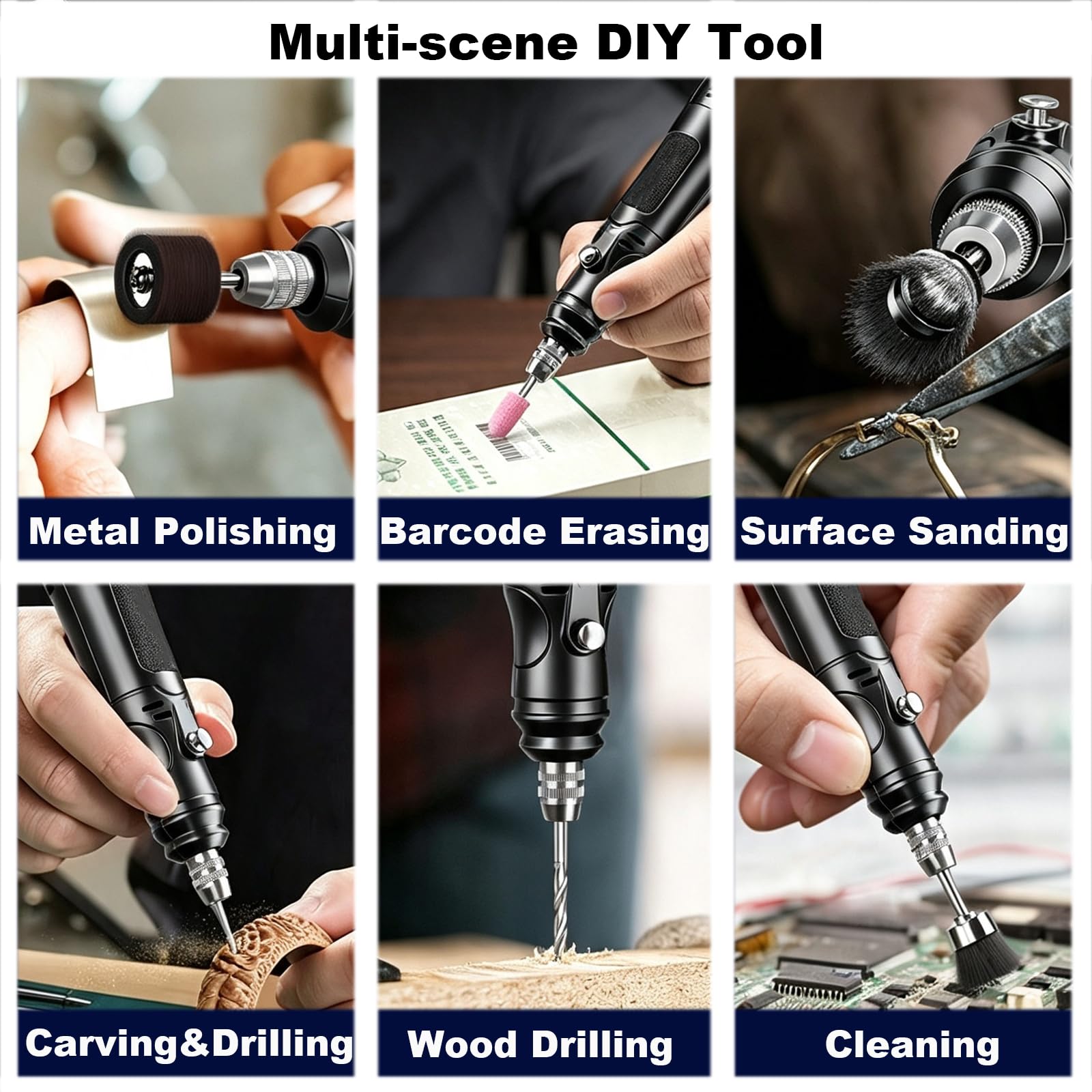 Penna Incisore Senza Cavo con Ventole Circolari Dissipanti | Utensile Manuale Mini per Legno, Giada, Metallo