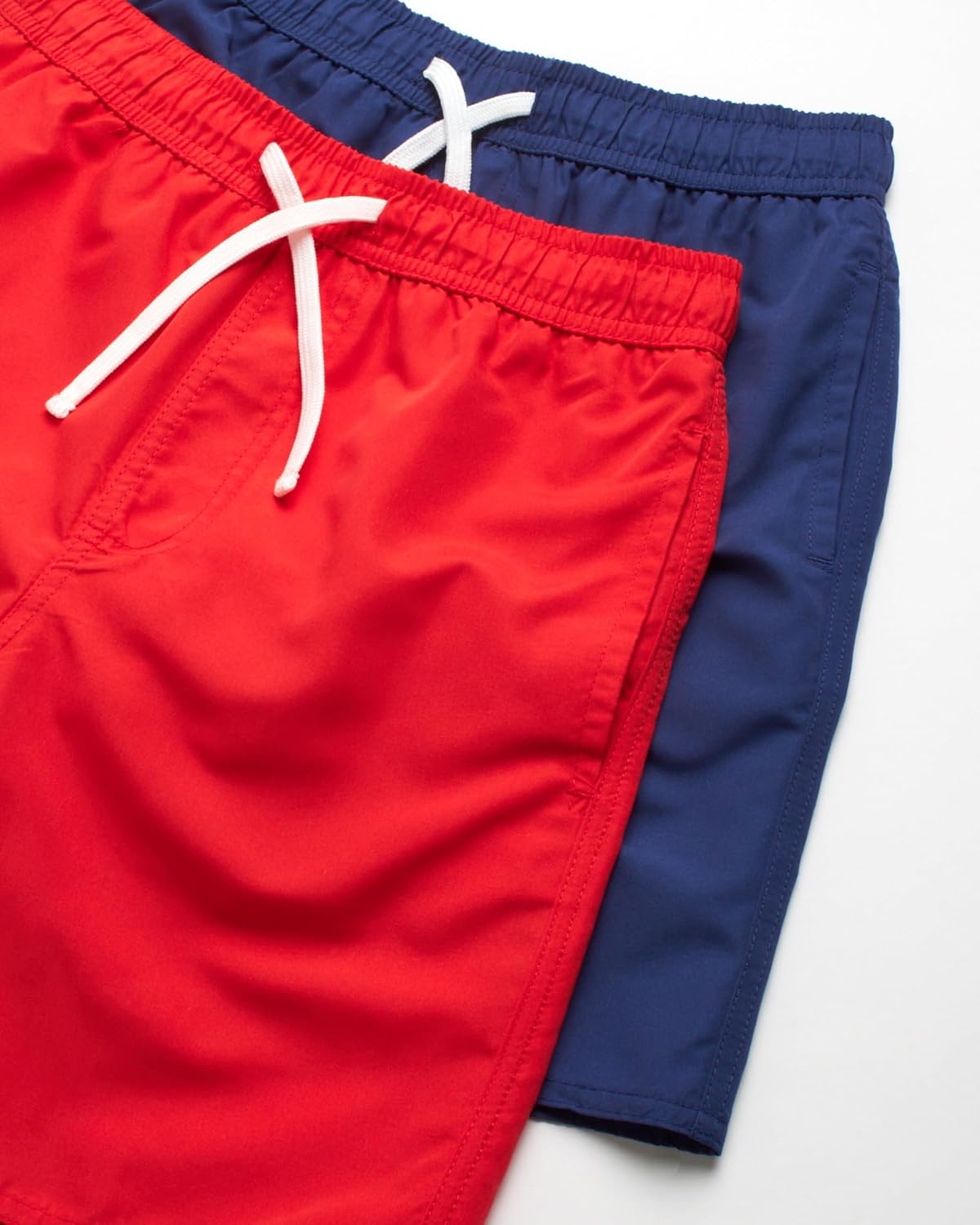 Quad Seven Boys Swim Trunks - 2 Pack Basic Quick Dry Boys Board Shorts Bathing Suit Kids Swimwear with Pockets (Sizes: 8-18)