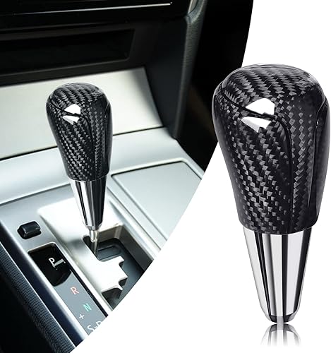 BLAKAYA Compatible con la cubierta del cabezal de la palanca de cambios de fibra de carbono, decoraciĂłn modificada para Toyota Camry Corolla BLAKAYA Compatible con la cubierta del cabezal de la palanca de cambios de fibra de carbono, decoraciĂłn modificada para Toyota Camry Corolla