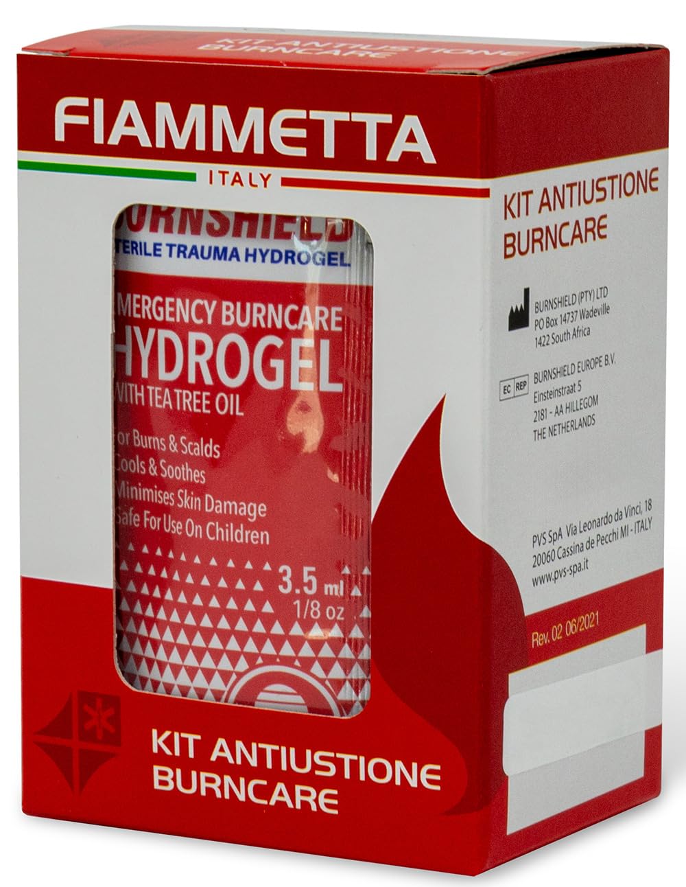 GEL PER USTIONI 10 bustine Preparato Pronto Soccorso 3,5 g sterile BURNSHIELD --