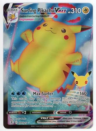 surfing pikachu vmax pokemon card - 009/025 Colors:Black this card is the Arceus V (Alternate Full lathril