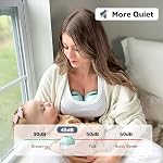 MomMed Wearable Breast Pump, S21 Portable Hands-Free Electric Breast Pump, Painless Breastfeeding Breast Pump Can Be Worn in-Bra, with 3 Mode & 12 Levels, Leak-Proof Design & Low Noise, 24mm Flange