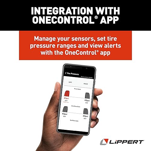 Miniatura 5 de Lippert Components - 2020106863 Sistema de monitoreo de presión y temperatura de neumáticos LINC para vehículos recreativos (TPMS) con sensores de