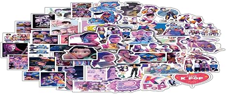 56 Pcs Korean Anime Demon Hunter Stickers - Waterproof Vinyl Decals For Laptop, Skateboard, Phone