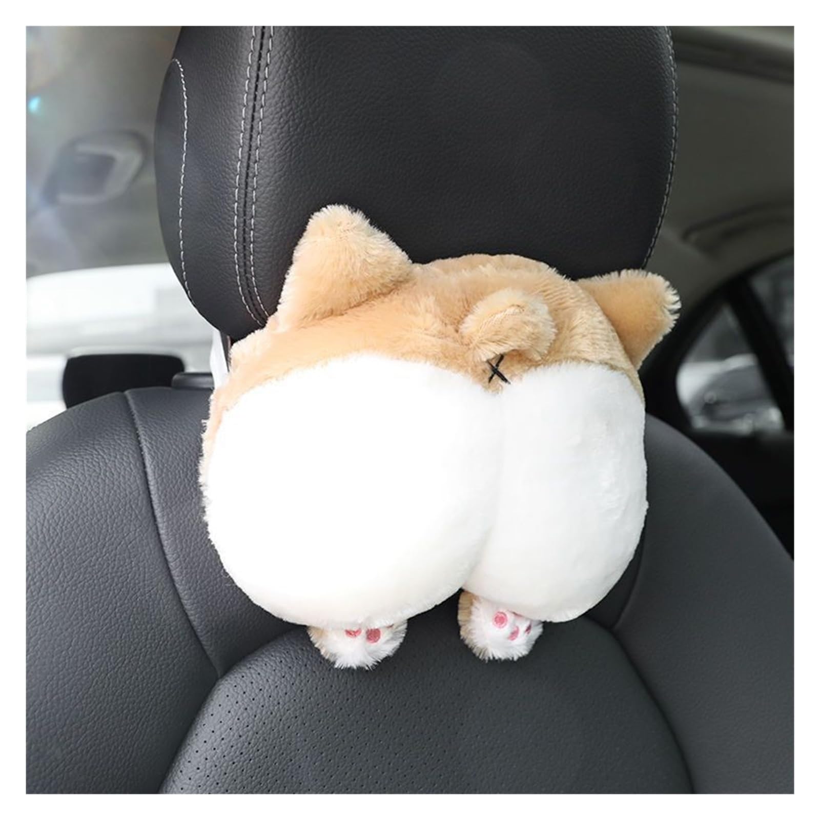 Oreiller de cou Corgi pour un coussin de siège de voiture ludique