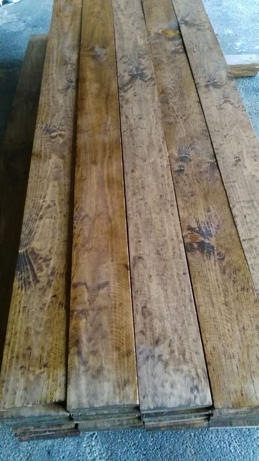 2 Unidades de Tabla Rústica de Madera Natural Envejecida color Roble - 2,25 metros de largo - 20 cm de ancho - 2,5 cm de grosor