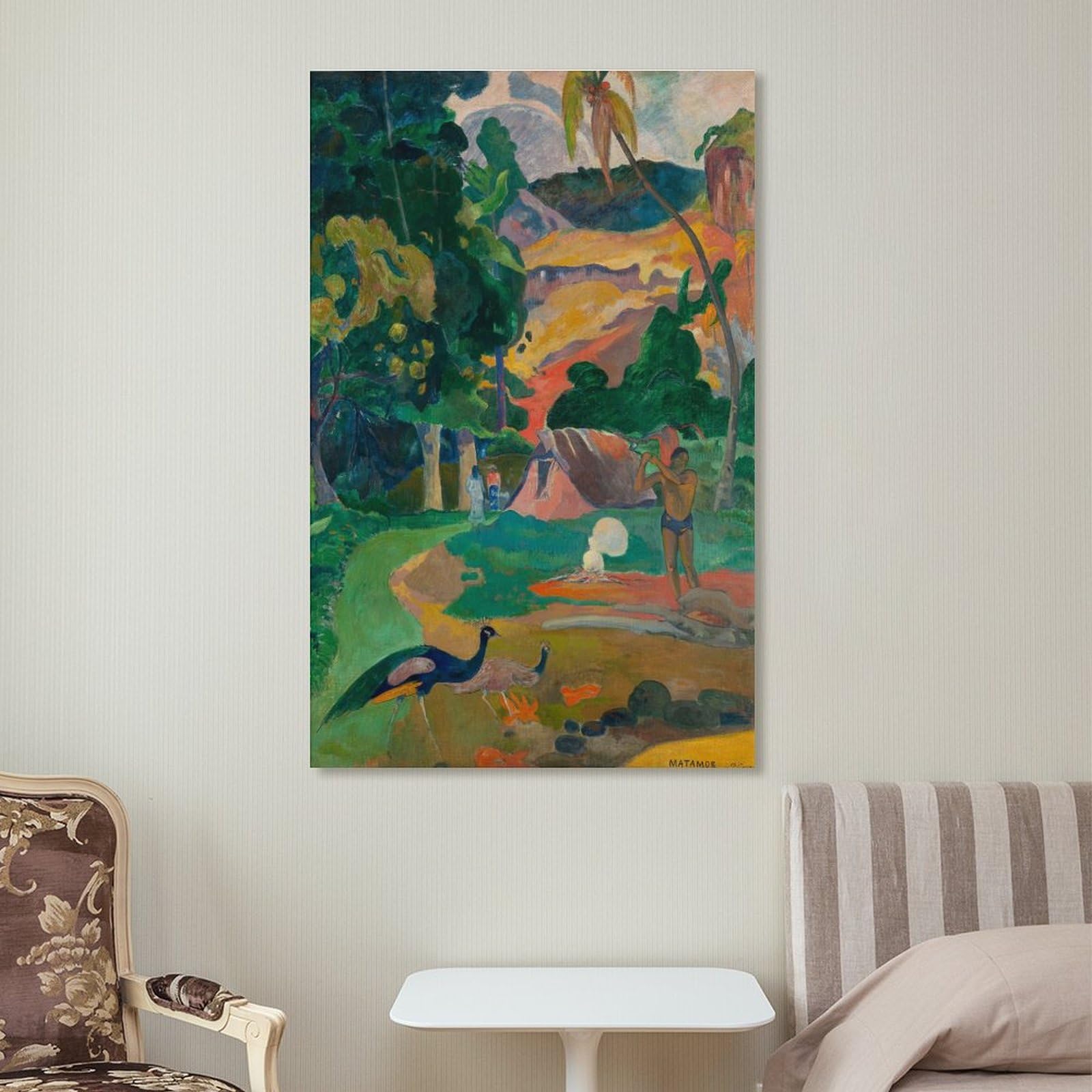Amazon.co.jp: ポール・ゴーギャン｜マタモエ、孔雀のいる風景