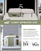 Vista 2 de LOVEVOOK Mochila de Viaje Grande, Mochila de Equipaje de Mano para Aviones, Viajes