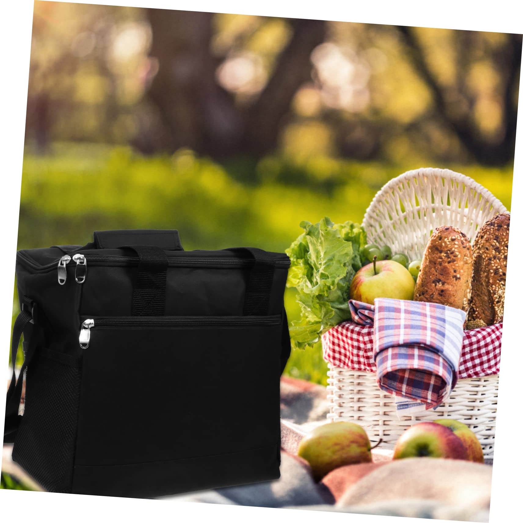 ABOOFAN 1pezzi Borsa Termica Riutilizzabile per Alimenti da Asporto Grande Capacità per Conservazione del Calore Marsupio Borsa per Pranzo Bento Portatile per Conservazione della Freschezz