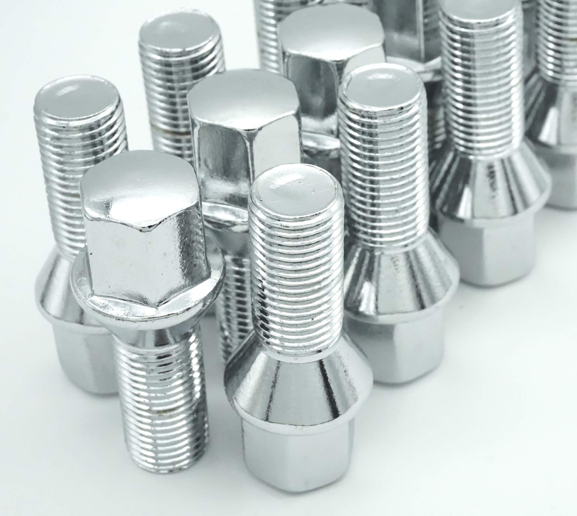 20 x chromowane śruby do kół M14 x 1,5 stożkowy 28 mm M14 1,5