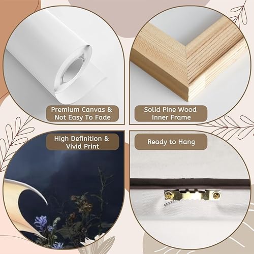 Miniatura 4 de 3 Piece Canvas Wall Art Fantasy Book Lover Dark Academia Vintage Antique Dragon Books Dragon Paintings Pictures abstract wall art for living room