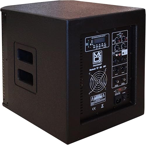 Miniatura 3 de Mr. Dj USA PRO3500BT 12" 3500W Pro Subwoofer amplificado con alimentación activa Bluetooth USB PA DJ Sub
