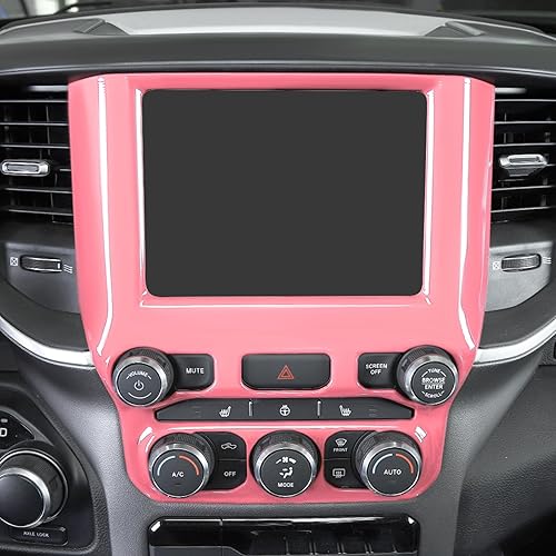 Miniatura 42 de RT-TCZ Para RAM Center Dash Radio Cover Trim para Dodge RAM 2018-Present Purple Interior Accesorio
