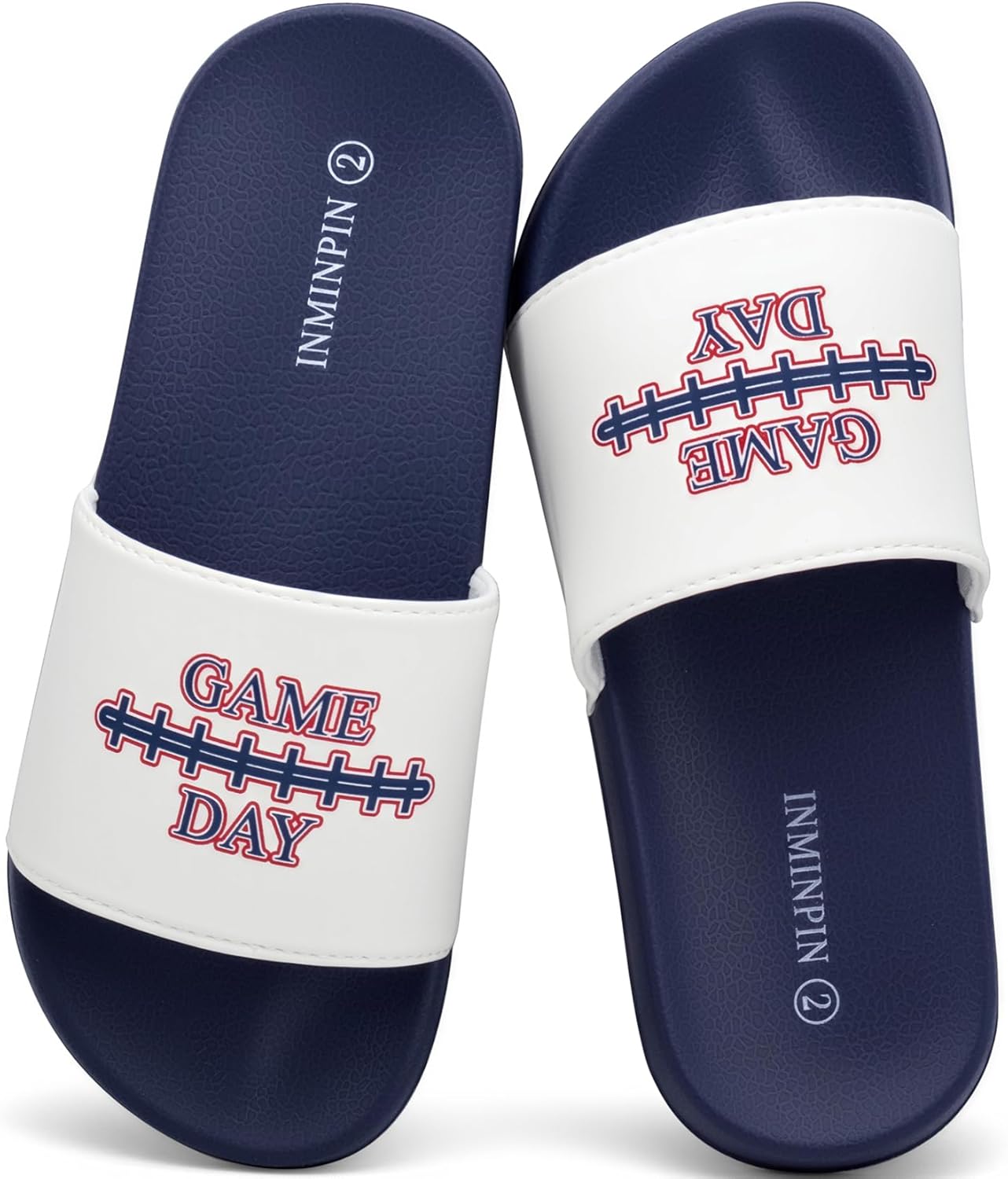 INMINPIN Kids Boys Girls Ball Sprots Slides Sandals Ultra Comfortable Beach Pool Shower Shoes House Slide Indoor Outdoor for Sports Fan