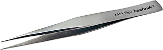 Aven 18013USA Pattern AC Straight Thick Flat Strong Tweezer, Carbon Steel, 4-3/4