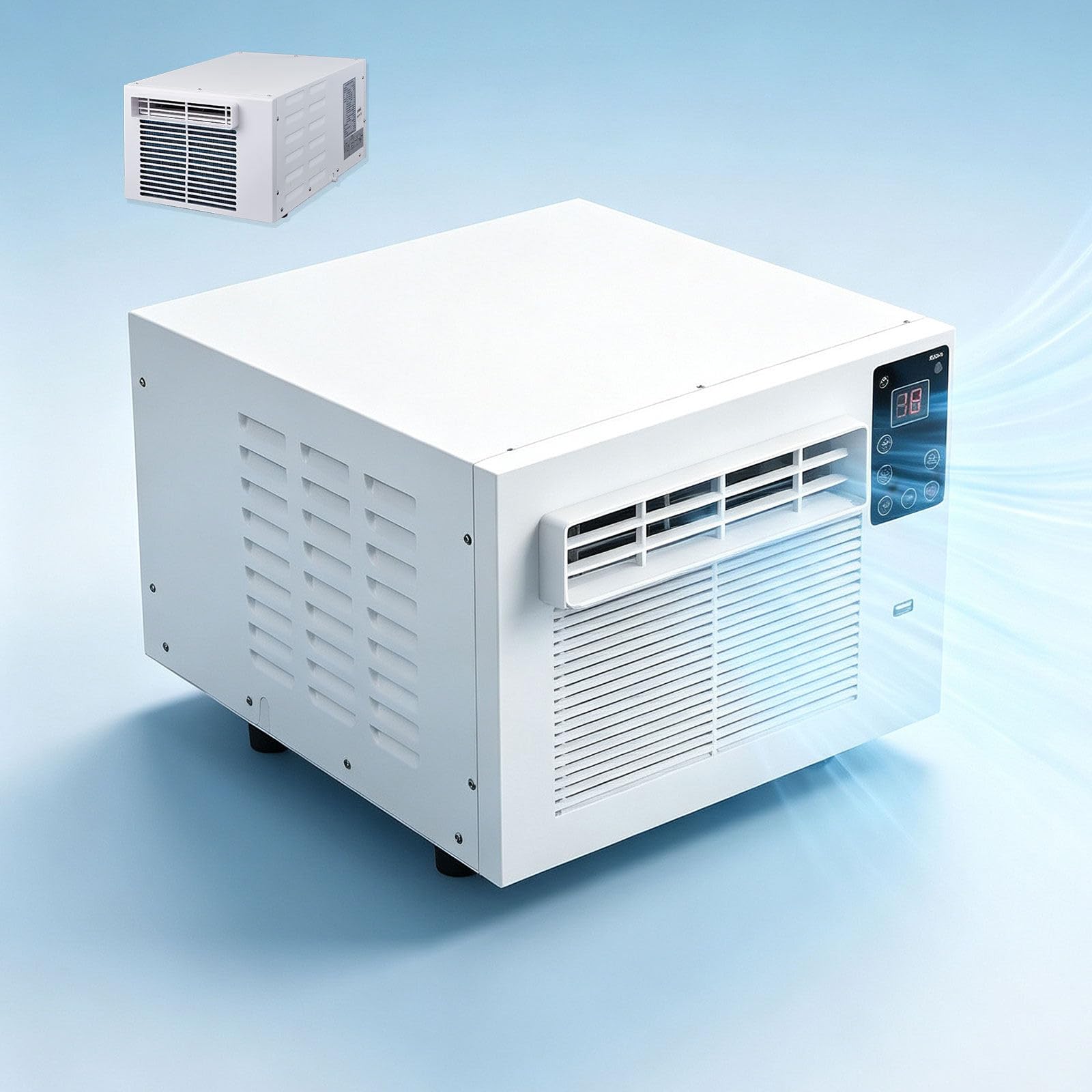 vnmudzeo 2560 BTU Cooling Capacity- Bedroom & Flat,18.1 × 11.2 × 9 in