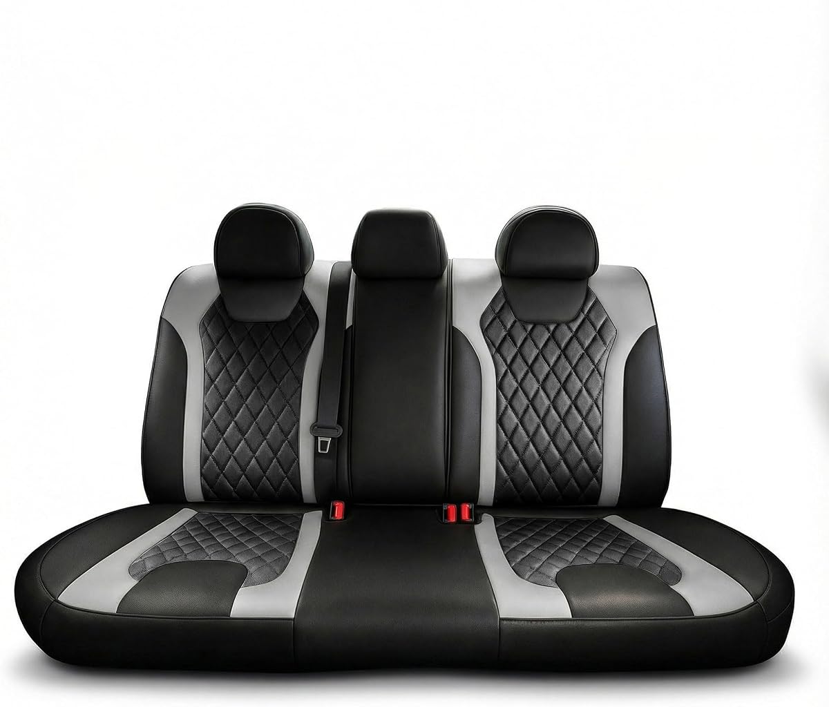 FH Group Custom Fit Seat Covers Compatible with Hyundai Elantra 2021-2024 Rear Set Seat Covers for Hyundai Sedan, Solid Rear Bench, Ultraflex Neoprene Sedan Seat Covers, Gray