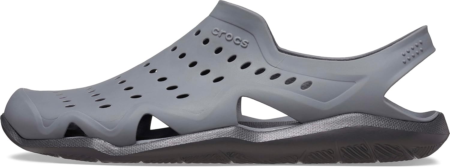 Crocs Men's Swiftwater Wave Sandal Flat 5 Charcoal/Graphite