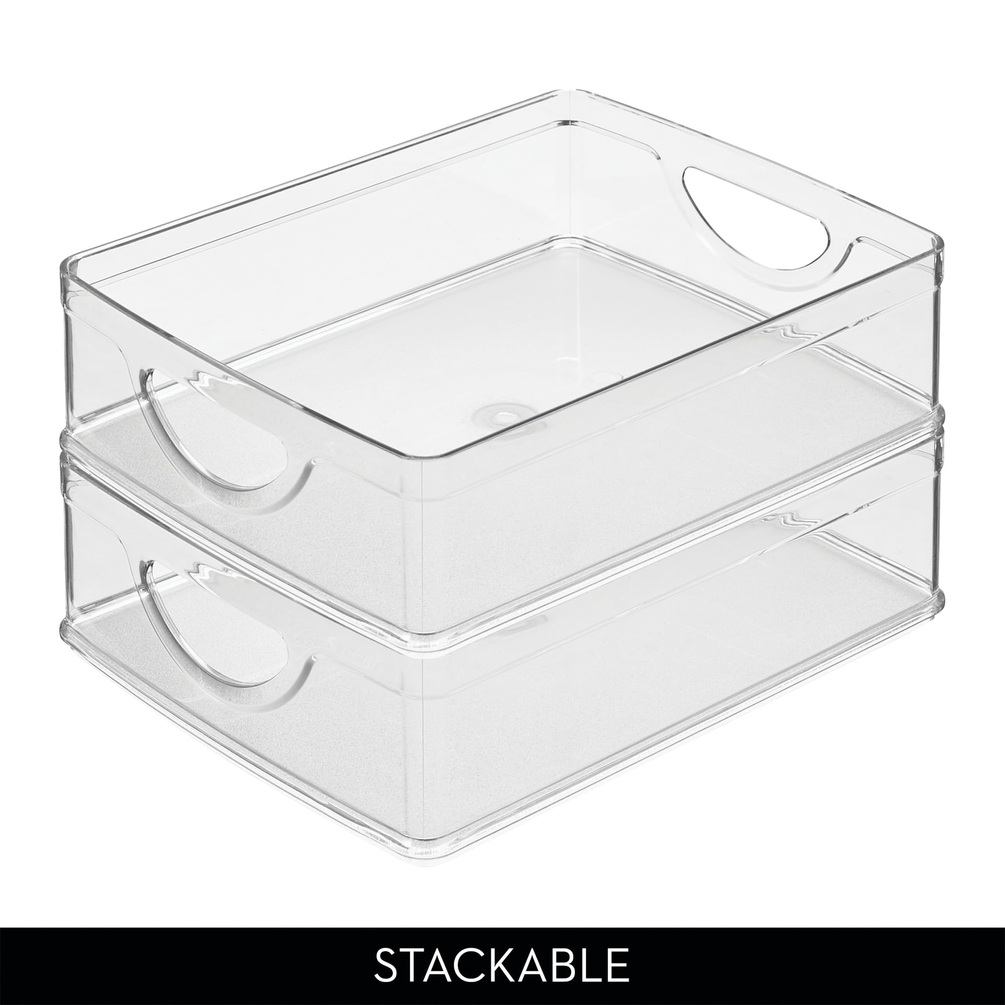 iDesign Stapelbarer Vorratsbehälter aus Kunststoff, transparent, 4 Stück